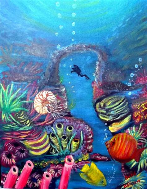 Ocean Floor - Beth Paintings - Paintings & Prints, Landscapes & Nature ...