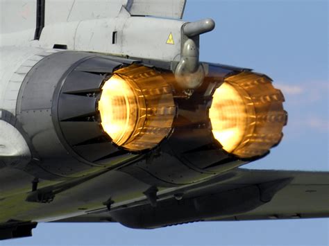 A Typhoon F2 fighter jet from 29 Squadron RAF ignites its afterburners ...