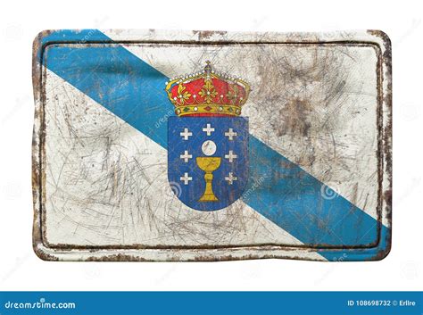 Old Galicia flag stock illustration. Illustration of abstract - 108698732