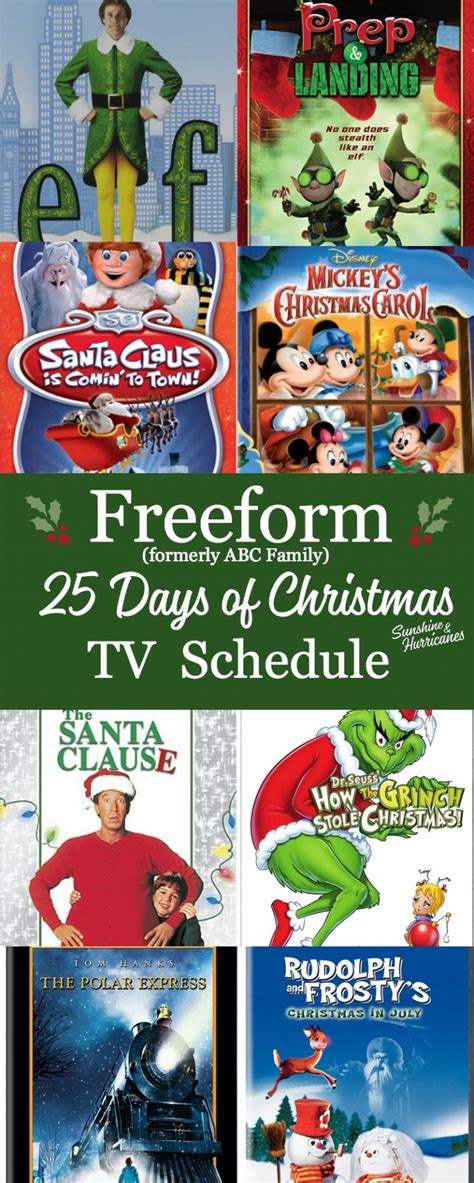 Freeform Schedule - 25 Days of Christmas TV Specials for Your Family