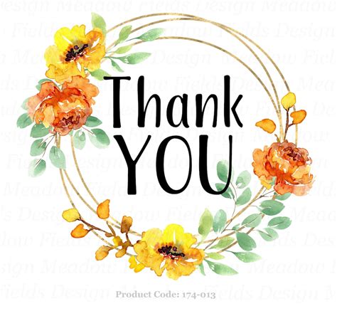 Thank You Flowers Clipart