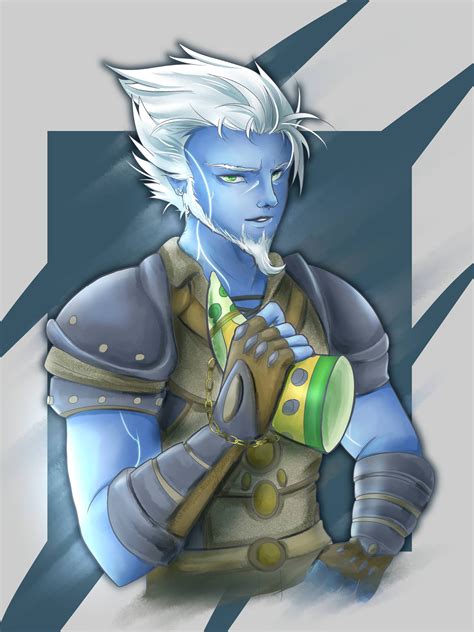 [Art] Hal'Gharn Whirlwind, Air Genasi Lore Bard : DnD