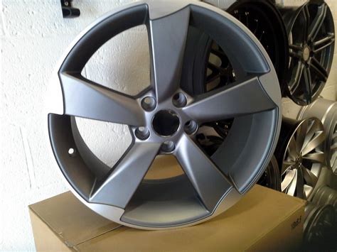 VW GOLF AUDI A3 A4 TTRS STYLE ALLOY WHEELS MATT GUNMETAL 18 5X112 VW T4 ...