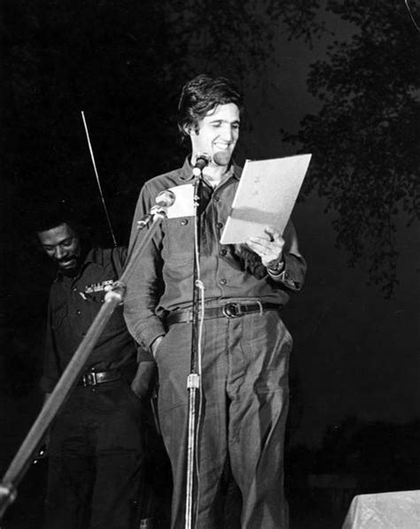 John Kerry Speaking at a Rally | Photograph | Wisconsin Historical Society