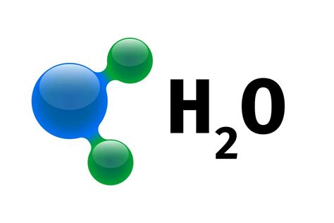 Chemistry model of molecule water H2O scientific elements. Integrated ...