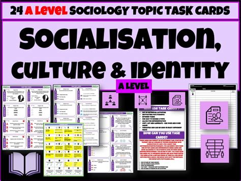 Socialisation Culture Identity Sociology Task Cards | Teaching Resources