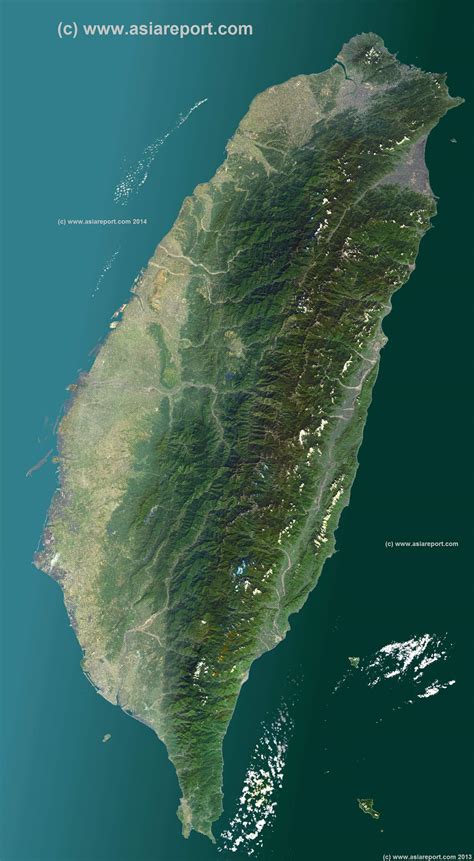 Map Asia - Taiwan - Satellite Map Taiwan Version 01