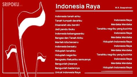 Lirik Lagu Indonesia Raya 3 Stanza, Lagu Wajib Nasional Indonesia ...