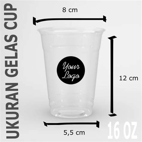 Ukuran Gelas Cup 16 OZ - packpickpuck.com