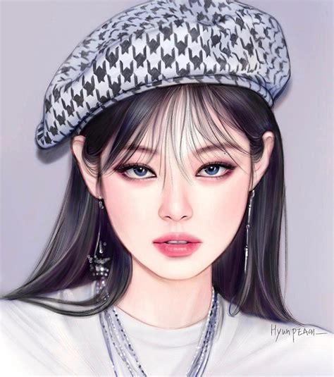 JENNIE FANART on Twitter | Digital art girl, Pink drawing, Black pink kpop