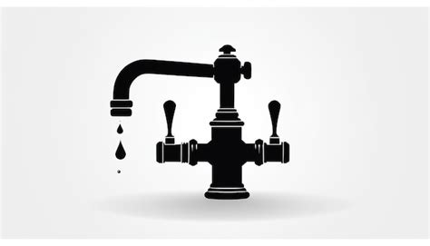 Premium Photo | Black and White Vector Art of Faucet Icon