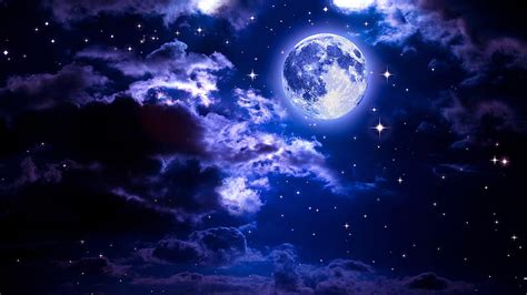 Blue Moon, nature, moon, sky, blue, HD wallpaper | Peakpx