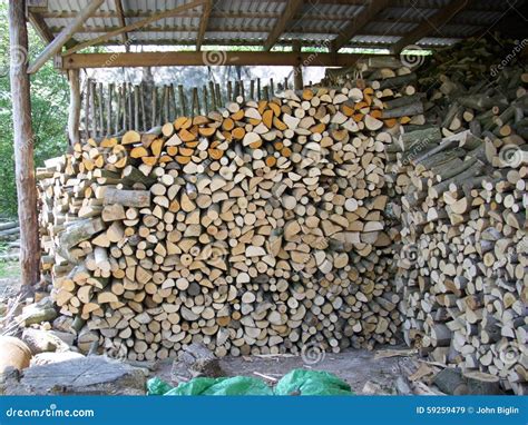 Firewood log stack stock image. Image of logs, coppiced - 59259479