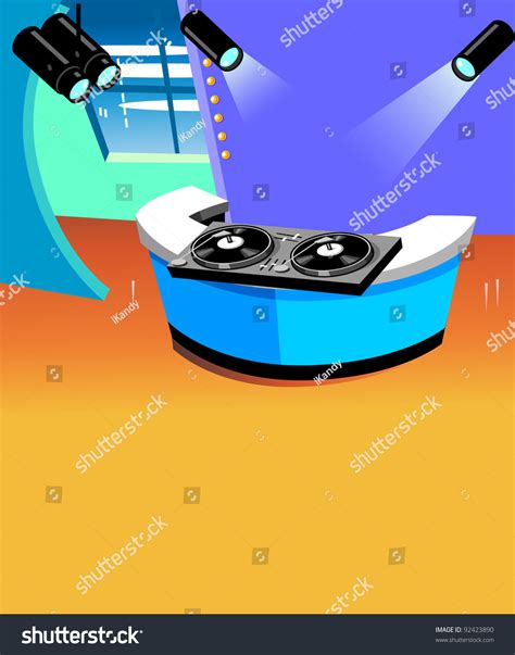 Dj Booth Stock Vector (Royalty Free) 92423890 | Shutterstock