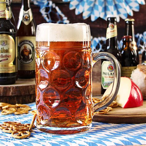 German Beer Stein Glass 2 Pint / 1.1ltr