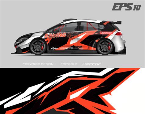 car wrap design modern racing background design for vehicle wrap ...