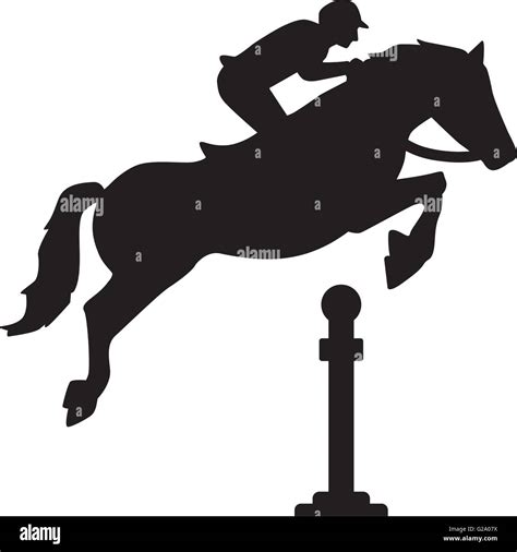 Horse jumping over obstacles Stock Vector Image & Art - Alamy