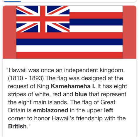 Hawaii State Flag and what it represents. | Hawaii state flag, Hawaiian ...