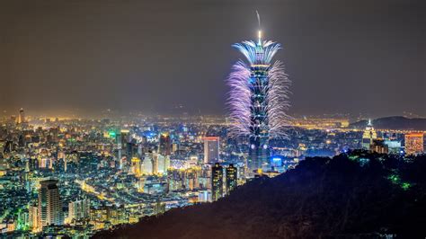 Taipei 101 Fireworks Taiwan UHD 4K Wallpaper | Pixelz