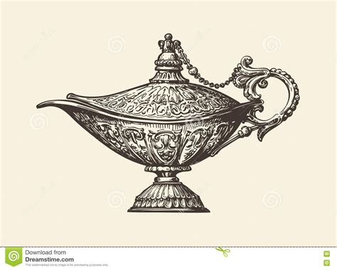 Genie Lamp Drawing at PaintingValley.com | Explore collection of Genie ...