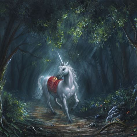 Woodland Unicorn Artwork iPad Air Wallpapers Free Download