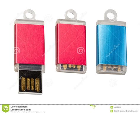 Three Different Colored USB-stick Stock Image - Image of plug, file ...