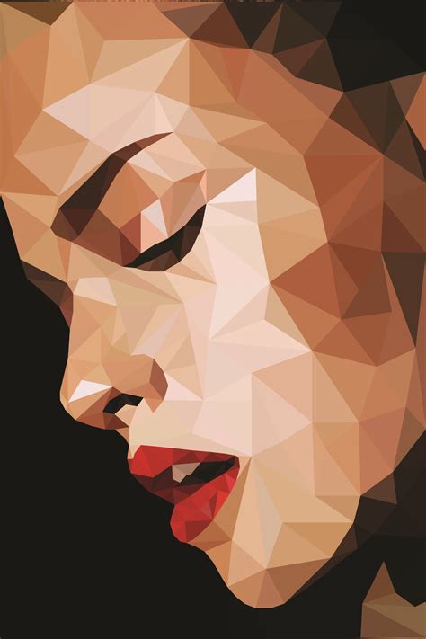 #polygon #poligon Geometric Portrait, Geometric Drawing, Geometric Art ...