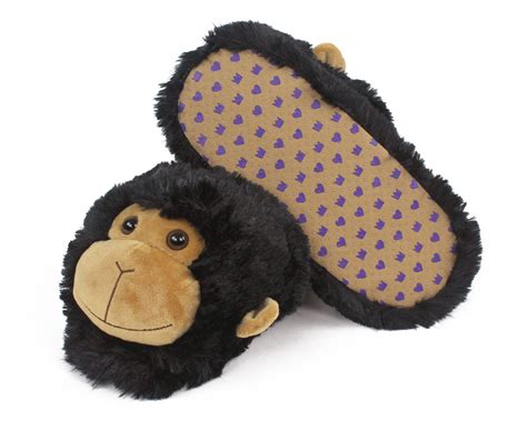 Fuzzy Monkey Slippers – AnimalSlippers.com