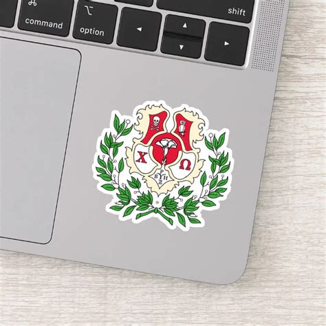 Chi Omega Crest Sticker | Zazzle