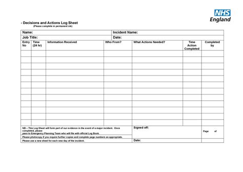 Printable Autoclave Log Sheet Templates - Printables Template Free