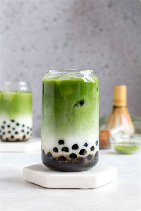 Matcha Bubble Tea with Brown Sugar | How to Make Boba Tea