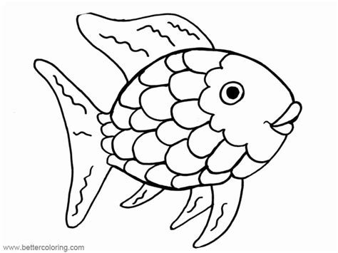 Rainbow Fish Coloring Page Awesome Rainbow Fish Coloring Pages Free ...