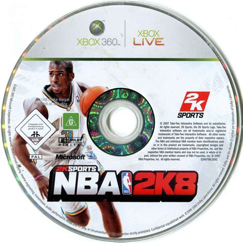 NBA 2K8 (2007) box cover art - MobyGames