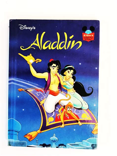 Disney Aladdin 1993 Book Hardcover Disney's Wonderful - Etsy