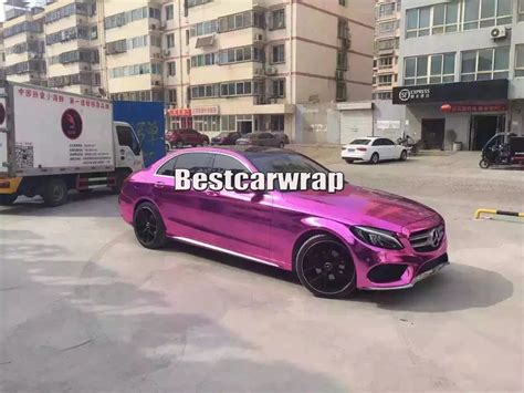 Top quality PINK MIRROR CHROME Vinyl Wrap Full Car Wrap High ...