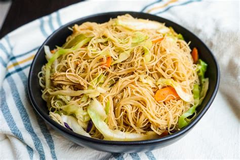 Authentic Pancit Recipe – Filipino Noodles with Chicken - A Healthy ...