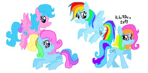 MLP: Rainbow Dash (G1,G3,G3.5,G4) in G4 style by KikiRDCZ on DeviantArt