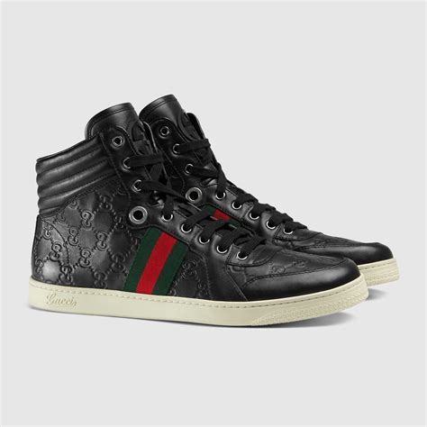 Guccissima leather high-top sneaker - Gucci Men's Sneakers 221825A9L901072