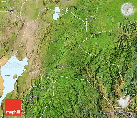 Satellite Map of Sidama