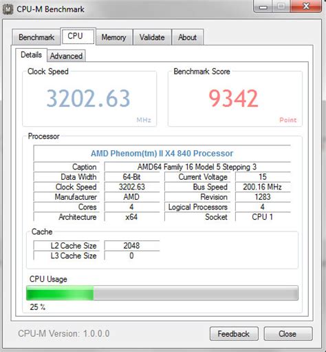 CPU-M Benchmark: Lightweight Benchmark Tool, Check Processor & RAM Details