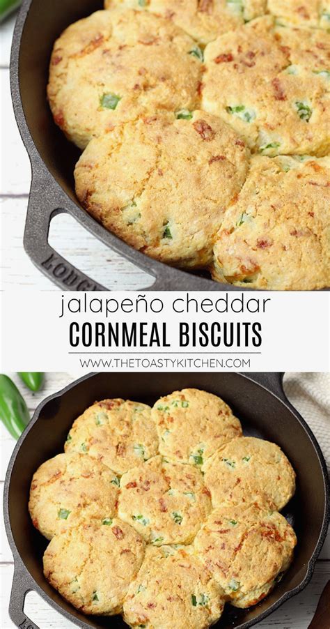 Jalapeño Cheddar Cornmeal Biscuits - The Toasty Kitchen