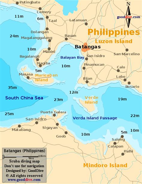 Map of Batangas- GoodDive.com | Batangas, Batangas philippines, Map