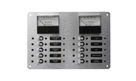 DC Circuit Breaker Panel, 10 Position with Blue Sea Circuit Breaker ...