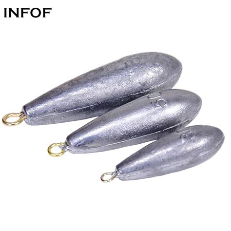 INFOF 10/5pcs/pack Trolling Weights Casting Fishing Sinker Lead Bait ...