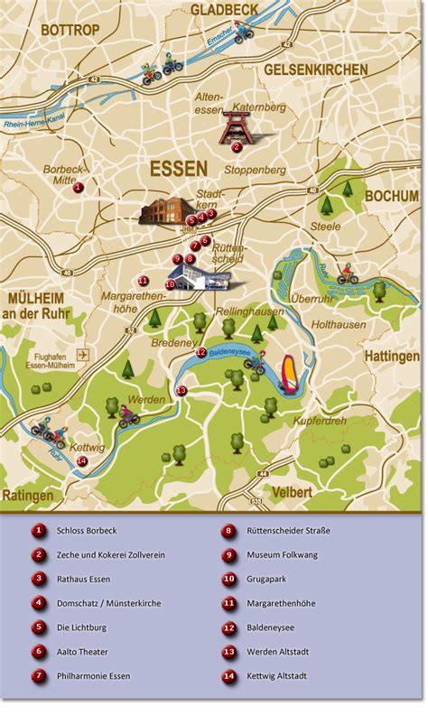 Essen Region Tourist Map - Essen Germany • mappery