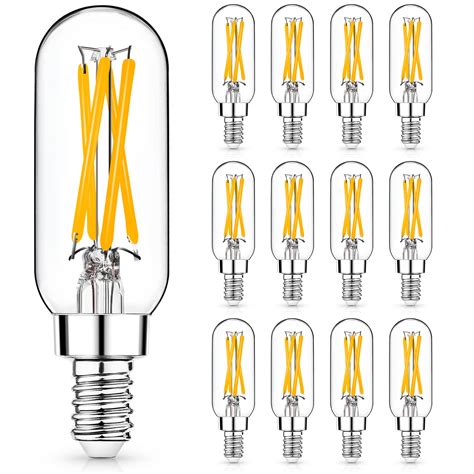 12 Pack E12 LED Edison Bulb,4W Equal 40W LED e12 Candelabra Bulbs 2700K ...