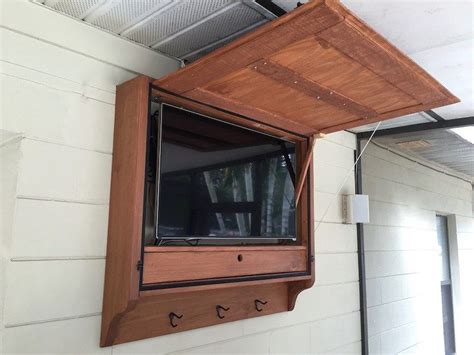 Outdoor Tv Enclosure Diy Plans : Top Hinge TV Cabinet for tight places ...