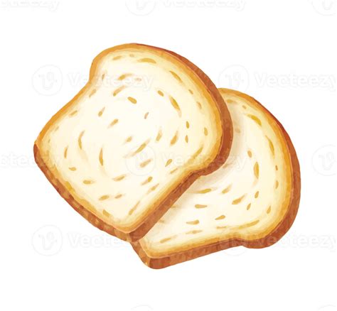 sliced loaf of bread bakery watercolor 26495104 PNG