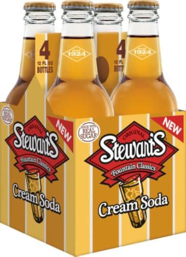 Stewart's Fountain Classics Cream Soda, 4 bottles / 12 fl oz - Ralphs