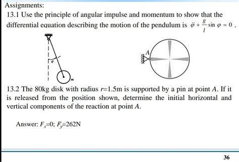 Solved Assignments 13.1 Use the principle of angular impulse | Chegg.com